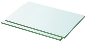 3051548 vidaXL Rafturi, 2 buc., 30 x 15 cm, panouri sticlă transparentă