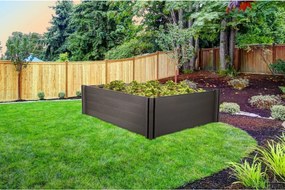 Paturi de flori ridicate G21 Crop 143 x 68 x 54,WPC, Eben, 54 cm