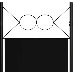 Paravan de camera cu 4 panouri, negru, 160 x 180 cm Negru, 4