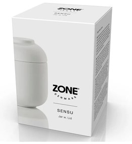 Organizator de baie alb pentru dischete demachiante din gresie ceramică Sensu – Zone