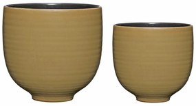Ghivece decorative 2 buc. din ceramică handmade ø 31 cm Yuka – Hübsch
