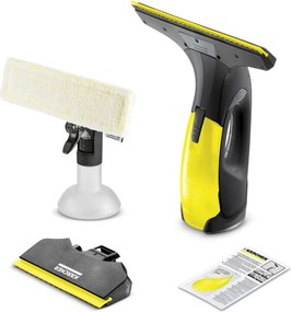 Aparat de curatat geamuri Karcher WV 2 PREMIUM, 100 ml, Autonomie de 35 min, Pana la 105 m², Indicator LED, Negru/Galben