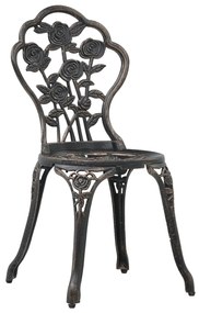 Set mobilier bistro, 3 piese, aluminiu turnat Bronz, 3