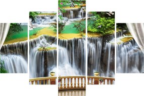 Tablou - Privire la cascade magice (150x105 cm)