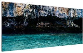 Tablou cu apă și stâci (120x50 cm)