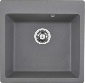 Chiuveta compozit Inter Ceramic finisaj granit gri 50x50 cm
