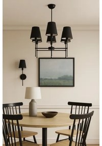 Lustră pe tijă MADELA, 5xE14/40W/230V, negru