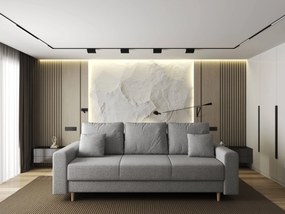 Canapea extensibilă dumonde cu ladă de depozitare si sezut confortabil din spuma high-density, Kronos Euphoria Dove 210x100 cm