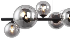 Lustra cu 9 surse de lumina design modern RIHA fumurie 56133-9H GL