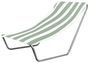 Sezlong de plaja pliabil SAND, dungi verde deschis