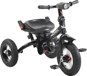 Tricicleta cu copertina detasabila NOVOKIDS™ Jockey Trike , Cu far luminos si melodii, Roti gonflabile din cauciuc, Pozitie somn, Pedale si maner