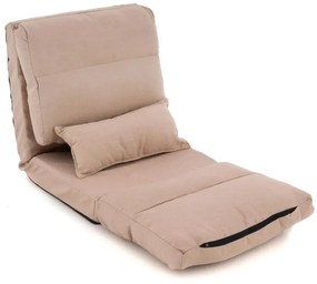 Fotoliu pliant confortabil, 220 x 60 x 14 cm, bej