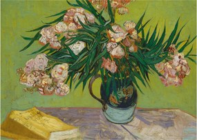 Tablou pe sticlă - Vincent van Gogh, Oleanders, reproducere (70x50 cm)
