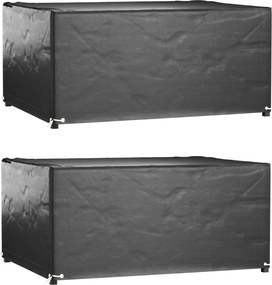 vidaXL Huse mobilă grădină, 2 buc, 8 ocheți, 180x135x80cm, rectangular