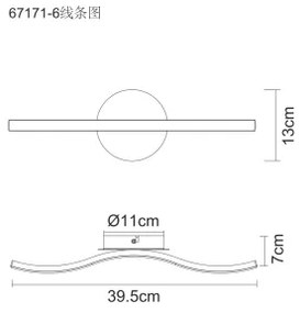 Globo 67171-6 - Lustră LED aplicată EVITA LED/6W/230V