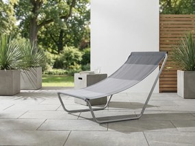 Sezlong pliabil de plaja SAND, dungi gri