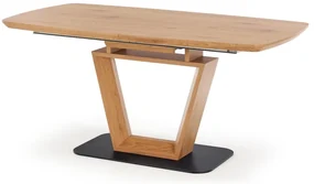 Masa de bucaterie Blacky, stejar auriu / negru