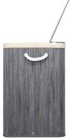 Juskys Coș de bambus Curly 150 L - gri