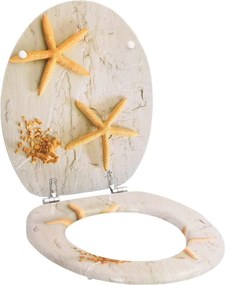 vidaXL Capac WC, MDF, model stea de mare