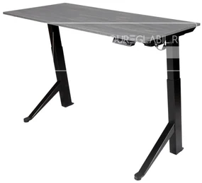 Birou reglabil electric TerrA2Y Black-cadru in Y / profil cadru negru (Dimensiune blat: 120x60 cm, Culoare blat: Alb 25mm)