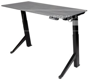 Birou reglabil electric TerrA2Y Black-cadru in Y / profil cadru negru (Dimensiune blat: 137x67 cm, Culoare blat: Negru 25mm)