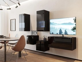 Mobilier living Berny 67 (Negru + Negru lucios). 1087197