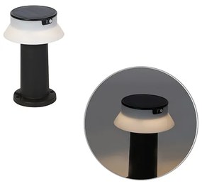 Lampă de exterior pe suport negru cu LED inclus cu dimmer IP55 solar - Felice
