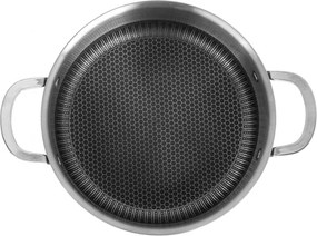 Oala Zilan ZLN9648 cu capac, tri-ply, inox, antiaderent, protectie la zgarieturi, usor de spalat, 24 cm,4.3L