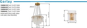 Lustra moderna suspendata GORLEY satin