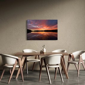 Tablou - Apus de soare peste lac (90x60 cm)