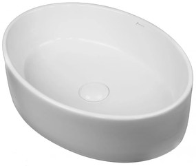 Lavoar pe blat Fluminia, Hera, alb, oval, 50 x 35.5 cm