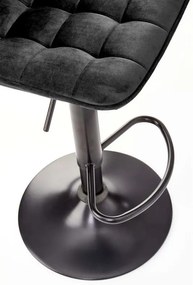 Scaun de bar H95 velvet negru