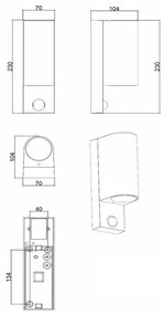 Corp de iluminat de exterior cu senzor Lucide 69803/02/30 ZARO 2xGU10/7W/230V IP65 negru