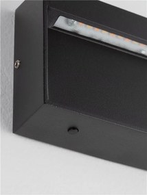 Mini Aplica perete exterior IP65, LED CCT Drat negru