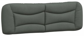 374589 vidaXL Pernă pentru tăblie de pat, gri închis, 140 cm, material textil