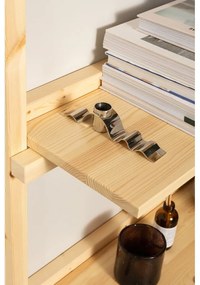 Bibliotecă de perete în culoare naturală din lemn de pin 66x127 cm Groove – Karup Design