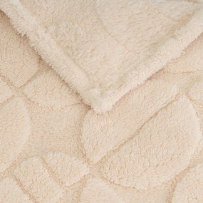 Pătură bej din micropluș-cocolino 130x160 cm Mid Century – Casa Selección
