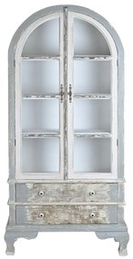 Vitrina Stylish din lemn antichizat 95x41x198 cm