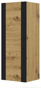 Dulap suspendat Montana (Stejar artisan + negru mat). 1085842