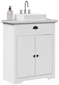vidaXL Dulap pentru chiuvetă de baie „BODO” Alb 70x35x80 cm