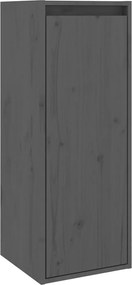 vidaXL Dulap de perete, gri, 30x30x80 cm, lemn masiv de pin