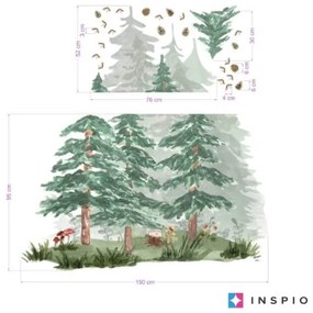 INSPIO Peisaj din pădure în camera copiilor