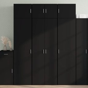 vidaXL Dulap înalt, negru, 70x42,5x185 cm, lemn prelucrat