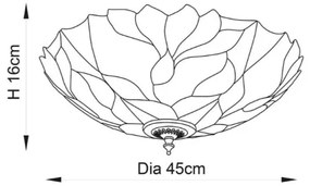 Plafonieră Tiffany BOTANICA Endon 63960, 2xE27/60W/230V, Ø 45 cm