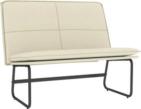 vidaXL Bancă, crem, 100x75x76 cm, piele ecologică