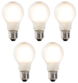 Set de 5 becuri LED cu dimmer E27 sticlă mată 4W 320lm 2700K