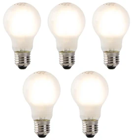 Set de 5 becuri LED cu dimmer E27 sticlă mată 4W 320lm 2700K