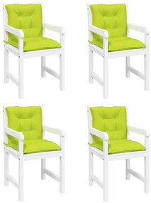 Perne pentru scaun de gradina, 4 buc., verde crud, 100x50x7 cm 4, verde aprins, 100 x 50 x 7 cm