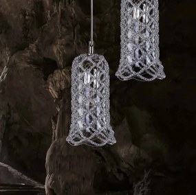 Lustra moderna Vision, eleganta, design LUX acoperita cu cristale ROSÉE BALL
