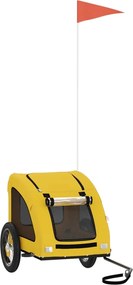 vidaXL Remorcă de bicicletă animale companie galben textil oxford/fier